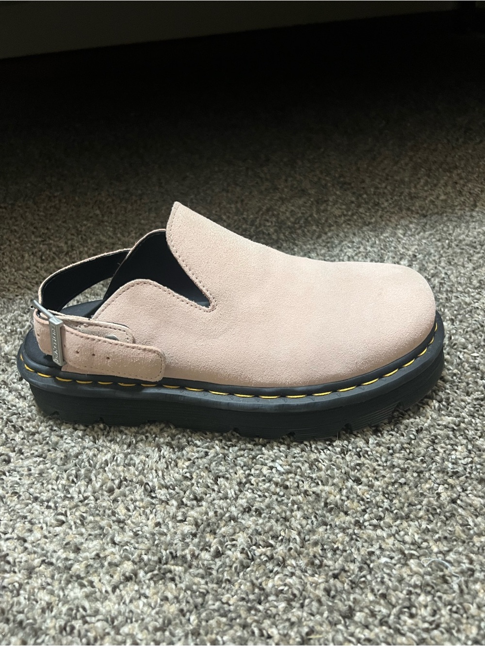 Dr. Martens Women’s Pale Pink Suede Slip-On Loafers - Picture 5 of 14